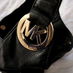 Michael Kors Black Leather Shoulder Bag